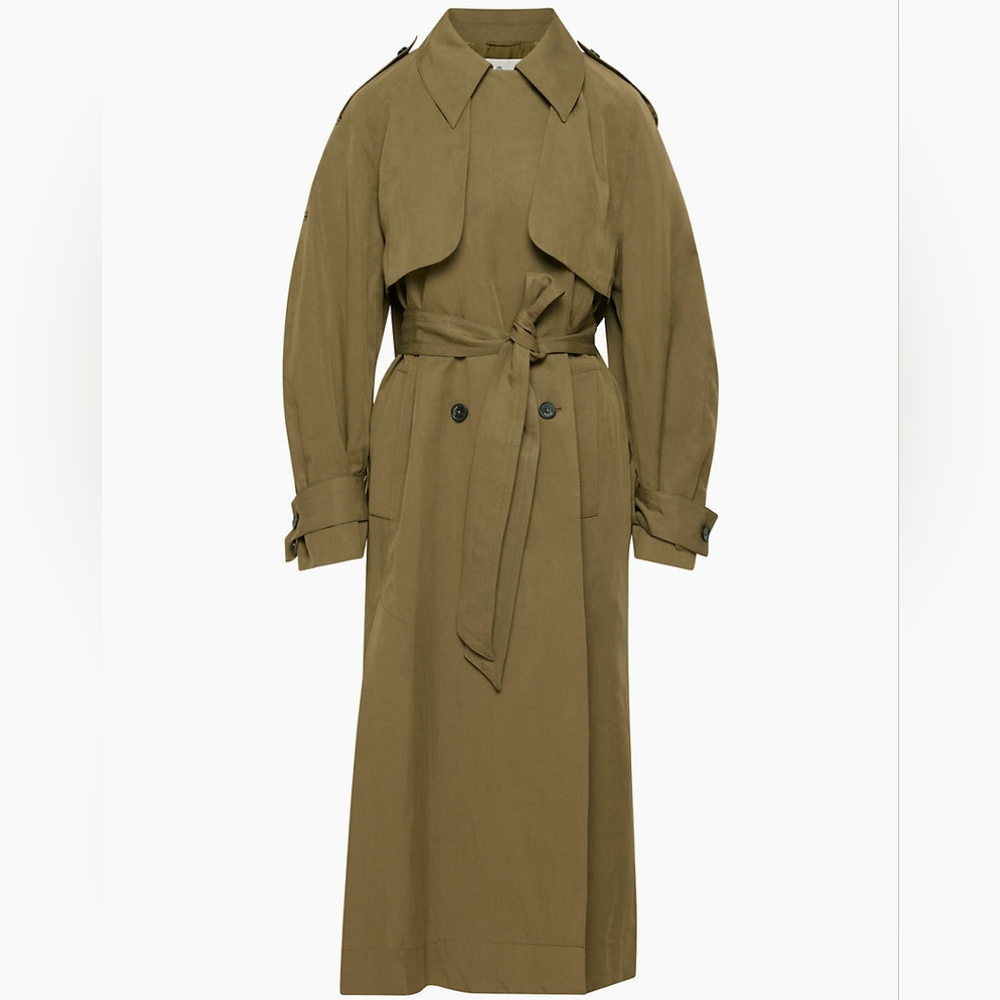 Aritzia Babaton Atticus Linen Trench Coat NWT L